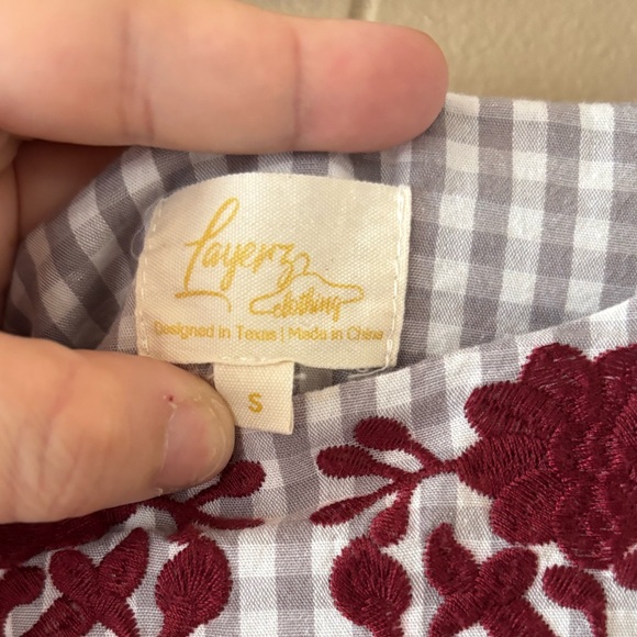 Women’s Gray and White Gingham Dress - Picture 3 of 4